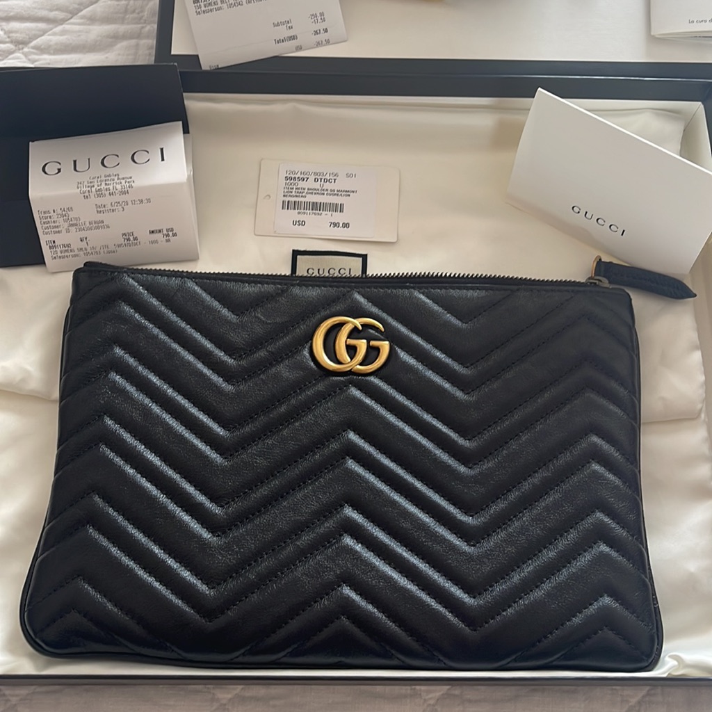 Gucci Marmont Leather Clutch